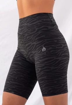 Mid Length Bike Short - Black Zebra