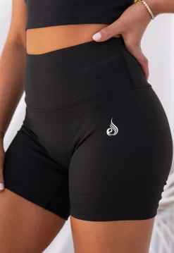 Mid Length Scrunch Shorts - Black -Sportswear Shop PureDash03 11 2022 1310