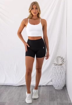 Mid Length Scrunch Shorts - Black -Sportswear Shop PureDash03 11 2022 1335