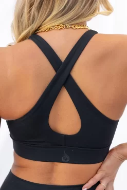 Cross Over Sports Bra - Black -Sportswear Shop PureDash03 11 2022 187