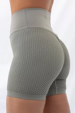 Honeycomb Scrunch Seamless Shorts - Khaki -Sportswear Shop PureDash03 11 2022 22