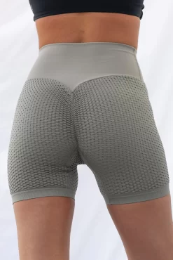 Honeycomb Scrunch Seamless Shorts - Khaki -Sportswear Shop PureDash03 11 2022 24