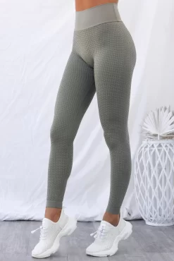 Honeycomb Scrunch Seamless Leggings - Khaki 12 Honeycomb Scrunch Seamless Leggings - Khaki -Sportswear Shop PureDash03 11 2022 56
