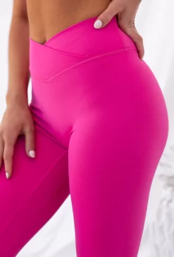 Cross Over Leggings - Fuscia -Sportswear Shop PureDash03 11 2022 779