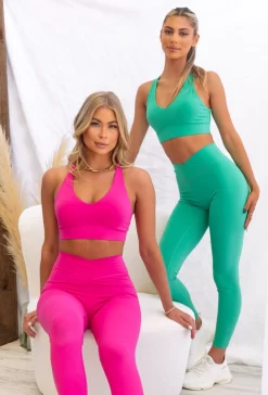 Cross Over Sports Bra - Fuscia -Sportswear Shop PureDash03 11 2022 797