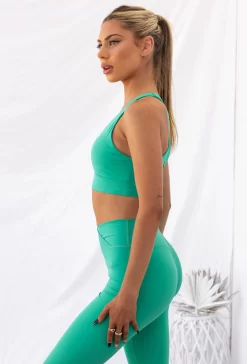 Cross Over Sports Bra - Green -Sportswear Shop PureDash03 11 2022 805