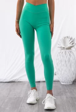 Cross Over Leggings - Green -Sportswear Shop PureDash03 11 2022 817