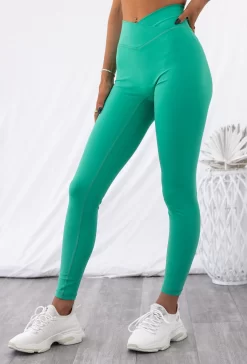 Cross Over Leggings - Green