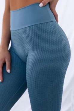 Honeycomb Scrunch Seamless Leggings - Steel Blue -Sportswear Shop PureDash03 11 2022 92