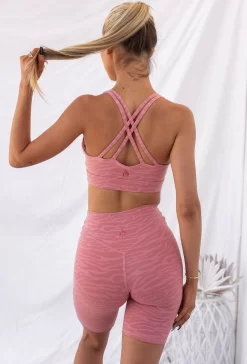 Twist Sports Bra - Pink Zebra -Sportswear Shop PureDash03 11 2022 947