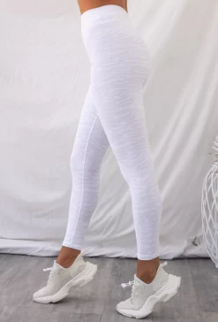 High Waist Leggings - White Zebra -Sportswear Shop PureDash03 11 2022 983