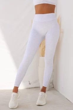 Zero Rise Everyday Ankle Length Leggings - White Grey Marl -Sportswear Shop Taylah26 09 2022 1017