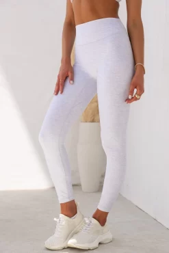 Zero Rise Everyday Ankle Length Leggings - White Grey Marl
