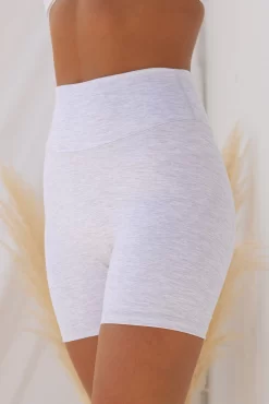 Zero Rise Everyday Midway Shorts - White Grey Marl