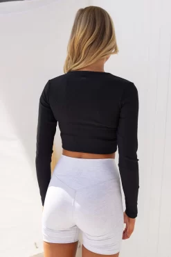 Align Cropped Rib Top - Black -Sportswear Shop Taylah26 09 2022 1068