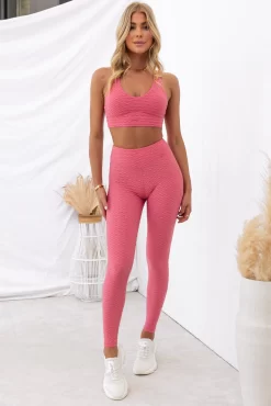 Optic Scrunch Bum Leggings - Lipstick Pink -Sportswear Shop Taylah26 09 2022 249