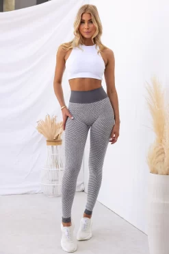 Honeycomb Scrunch Seamless Leggings - Grey Marl -Sportswear Shop Taylah26 09 2022 285