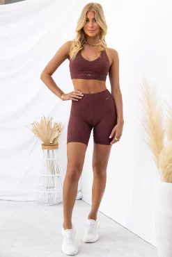 Optic Scrunch Bum Shorts - Chocolate -Sportswear Shop Taylah26 09 2022 45
