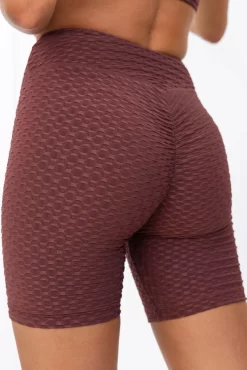 Optic Scrunch Bum Shorts - Chocolate -Sportswear Shop Taylah26 09 2022 59