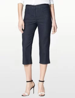 NYDJ - Hayden Straight Leg Capri's In Black Or Dark Wash *M77H33DT / M10H33T