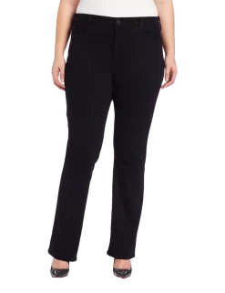 NYDJ - Barbara Bootcut Jeans In Black Sueded Denim ( Regular & Plus) *46C45DT3398