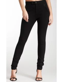 NYDJ - Aspen Black Ponte Knit Leggings With Zip Detailing *11408