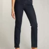 NYDJ - Lauren Straight Leg Jeans In Blue Black Denim *7083