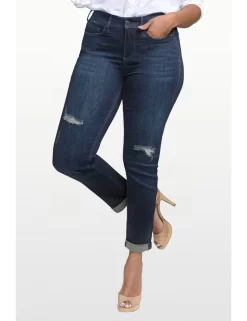 NYDJ - Curves 360 Slim Straight Leg With Roll Hem In Tempest *CFSD2366 -Sportswear Shop nydj curves 360 slim straight leg with roll hem in tempest cfsd2366 1