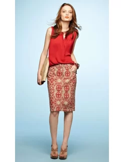 NYDJ - Emma Pencil Skirt In Tribal Print *M30B06DTP101