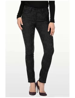 NYDJ - Jade Leggings In Black Floral Jacquard *M43C46GW