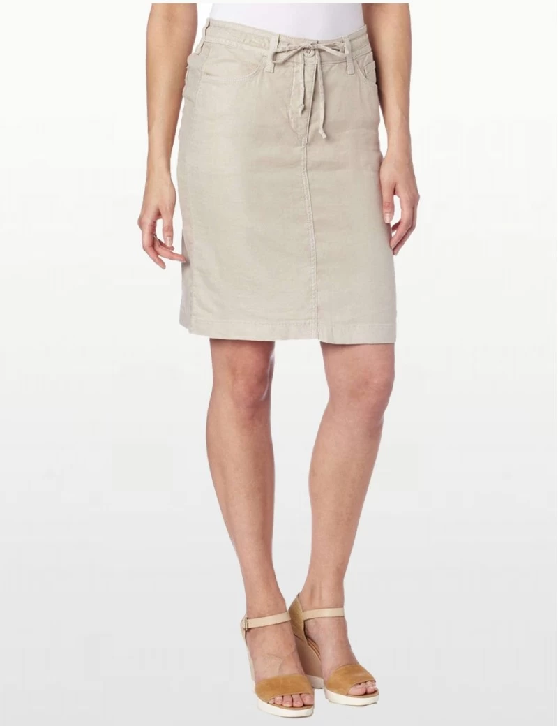 NYDJ - Lynette Linen Skirt In Stone *M58B13DT 1 NYDJ - Lynette Linen Skirt In Stone *M58B13DT