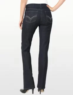 NYDJ - Marilyn Straight Leg In Blue Black With Embellished Pockets *70227G1069