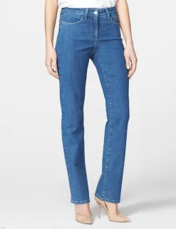 NYDJ - Marilyn Jeans In Maryland Wash With Embellishments -Sportswear Shop nydj marilyn embellished straight leg jeans in maryland wash m10j31my4270 2