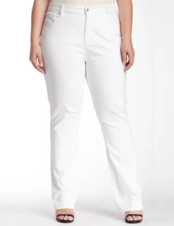 NYDJ - Marilyn Straight Leg Jeans In White ( Plus ) *WAMY1077