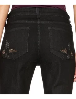 NYDJ - Marilyn Straight Leg Jeans In Black Enzyme Wash With Embellishments *28227T3199 -Sportswear Shop nydj marilyn straight leg jeans in black enzyme wash with embellishments 28227t3199 2