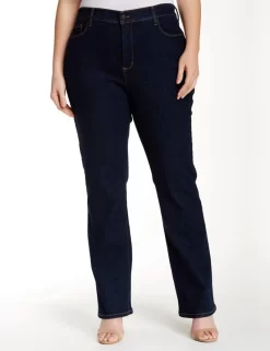 NYDJ - Marilyn Straight Leg Jeans In Blue Black ( Plus ) *W731