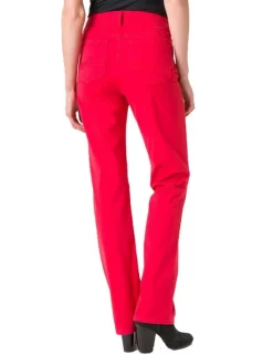 NYDJ - Marilyn Straight Leg Jeans In Red Twill *30227DT3050 -Sportswear Shop nydj marilyn straight leg jeans in red twill 30227dt3050 1