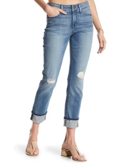 NYDJ - Marnie Boyfriend Jeans With Frayed Hem In Paloma Rip