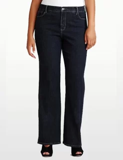 NYDJ - Barbara Bootcut Jeans In Blue Black Denim ( Plus ) *W47232