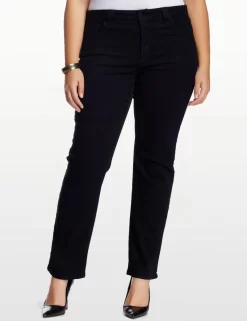 NYDJ - Hayden Straight Leg Jeans In Black ( Plus )*W4063B