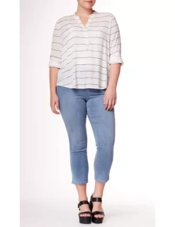 NYDJ - Minnie Knit Ankle Pants In Peninsula Wash ( Plus ) *WNGI42PX