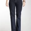 NYDJ - Sarah Bootcut Jeans In Blue Black With Embellished Pockets *J700T3135