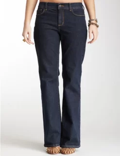 NYDJ - Sarah Bootcut Jeans In Blue Black With Embellished Pockets *J700T3135