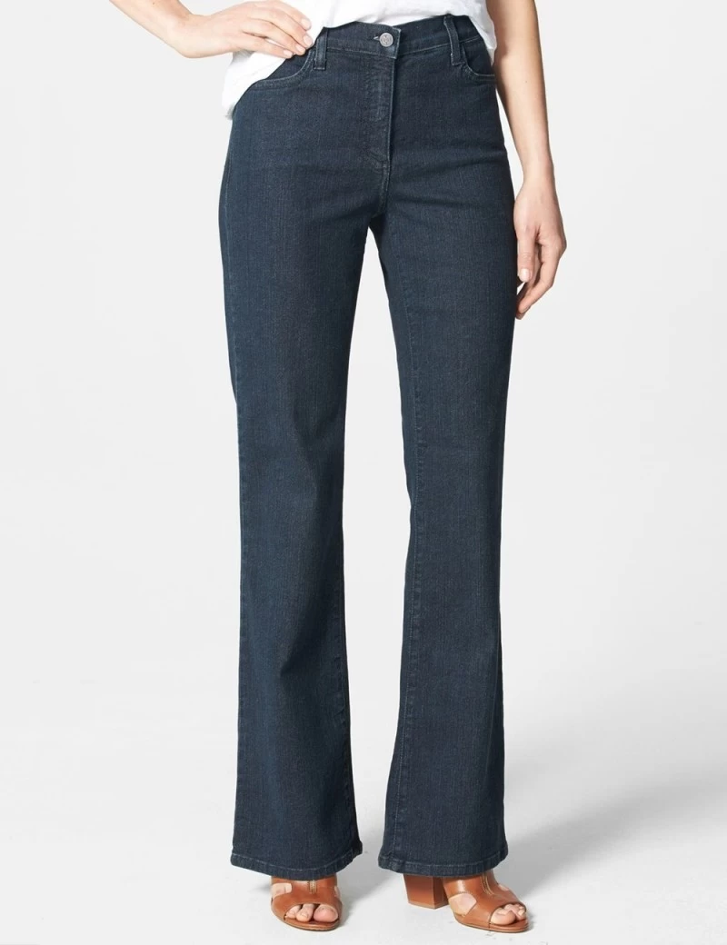 NYDJ - Sarah Classic Bootcut Jeans In Blue Black With Tonal Stitching ( Short & Tall ) *700T 2 NYDJ - Sarah Classic Bootcut Jeans In Blue Black With Tonal Stitching ( Short & Tall ) *700T - Image 2