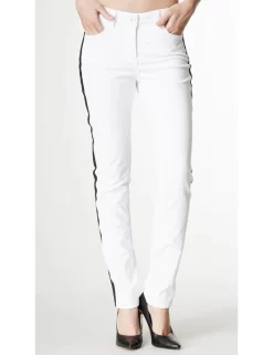 NYDJ - Sheri Slim Leg Jeans - White Tuxedo Jeans *30265DT3243