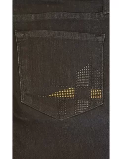 NYDJ - Sheri Slim Leg Jeans Black Enzyme Wash With Embellishments *28265T3199